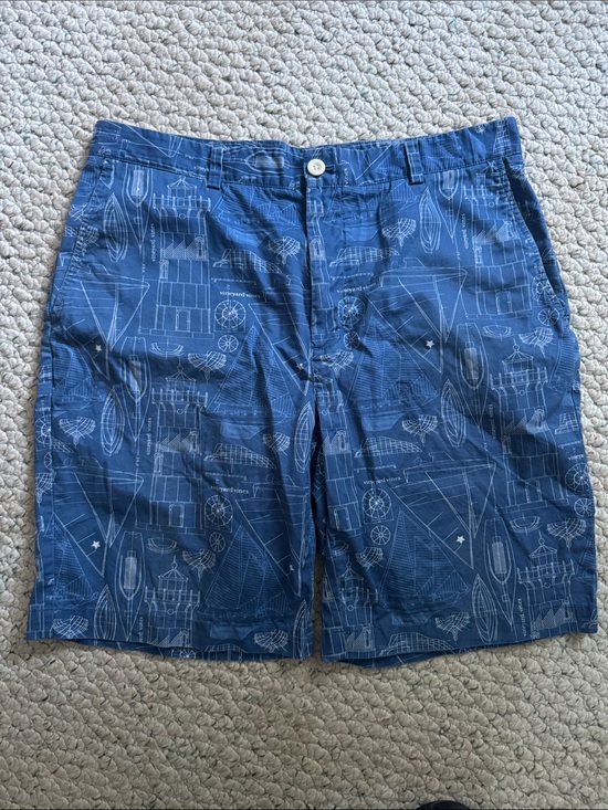 Vineyard Vines Other - Vineyard Vines Navy Blue Nautical Sketch Print Shorts